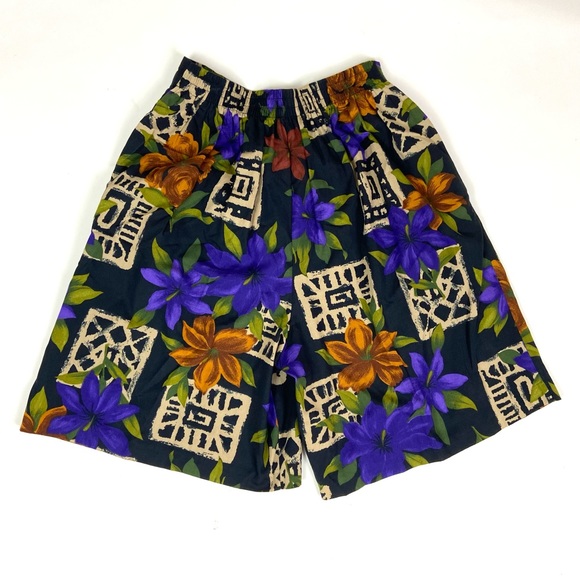 Vintage 80s Vibrant Floral Short Set - Picture 5 of 5